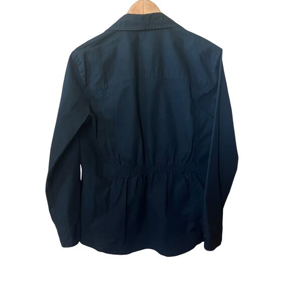 Eddie Bauer Shirt Womens Shacket Cotton Navy Blue Utility Khaki Casual Safari M - Picture 4 of 7
